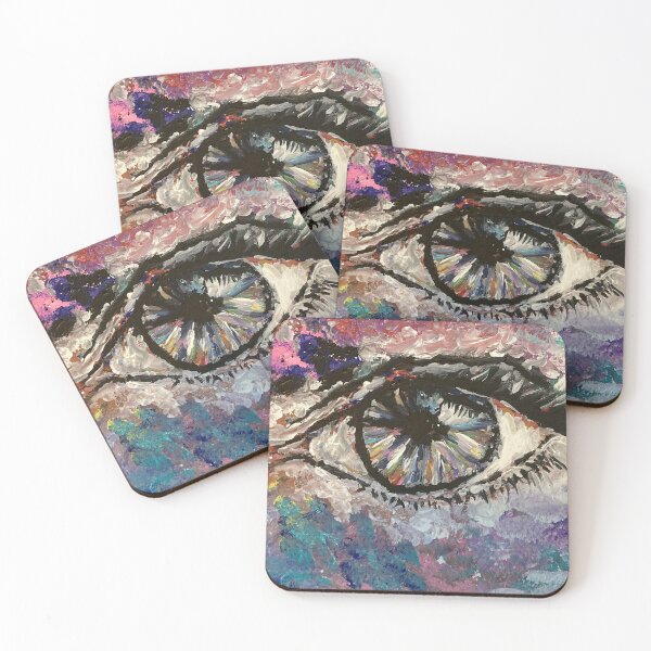 Item preview, Colorful acrylic painting of eye designed and sold by Aroeldesigns.