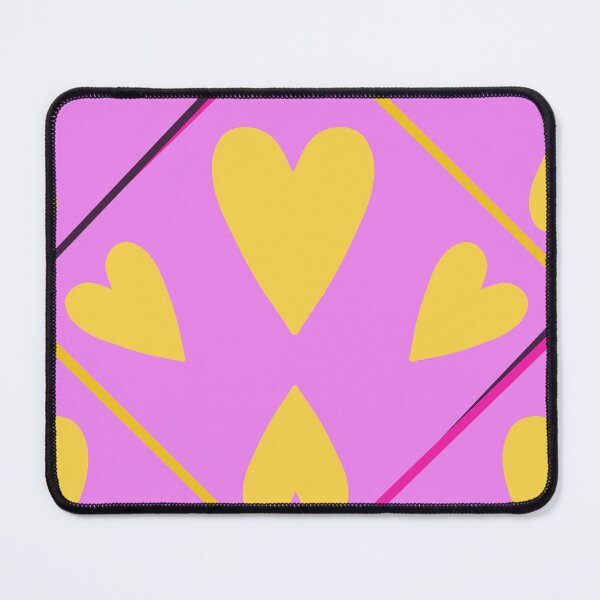 Item preview, Hearts and Diamonds in pink and yellow - Hand-drawn designed and sold by Victoria Rose.