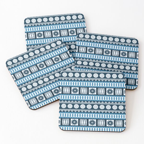 Item preview, Fijian Masi - Tapa Deep Blue designed and sold by lolomastudio.