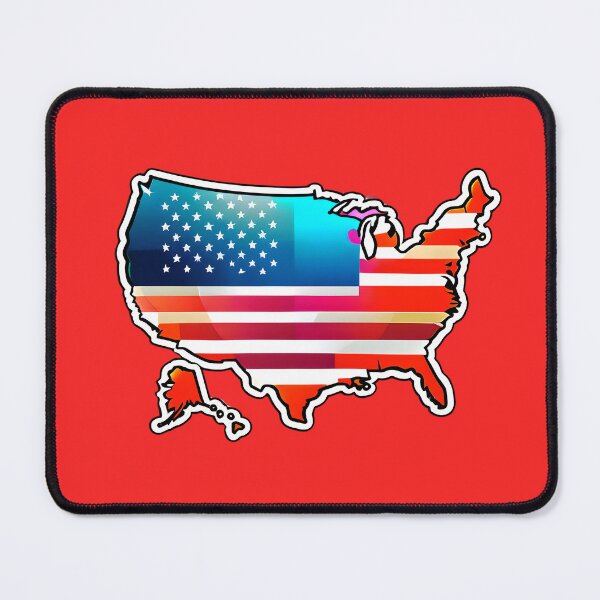 Item preview, USA United States Of America Flag Map designed and sold by TheArtOfPat.