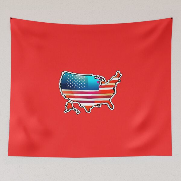 Item preview, USA United States Of America Flag Map designed and sold by TheArtOfPat.