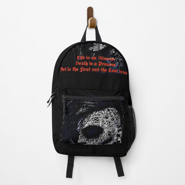 Item preview, Life is an Illusion, Death is a Promise: Red Sirio’s Art as the First and Last Breath (Goth guy, boy, girl, non binary, dark art, reverse scribble black and white) designed and sold by Red Siri0 Art.