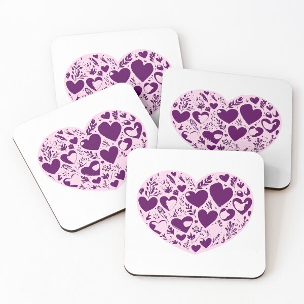 Item preview, Purple heart made of hearts designed and sold by Jayjaynaenae.