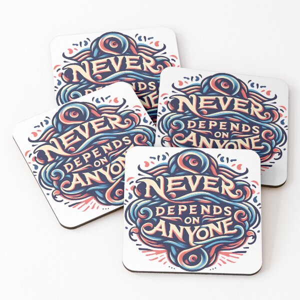 Item preview, Never depends on anyone, typography designed and sold by maxmaj.