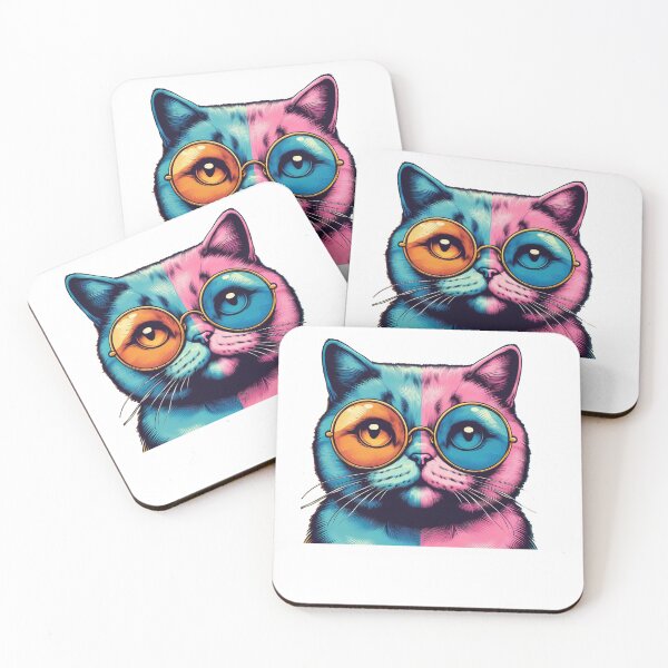 Item preview, Pop-Art Cat: a colorful and fun illustration in the style of Andy Warhol. designed and sold by MrGraffo.