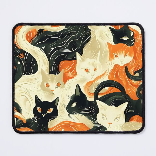 Item preview, abstract cat pattern designed and sold by dcrc.