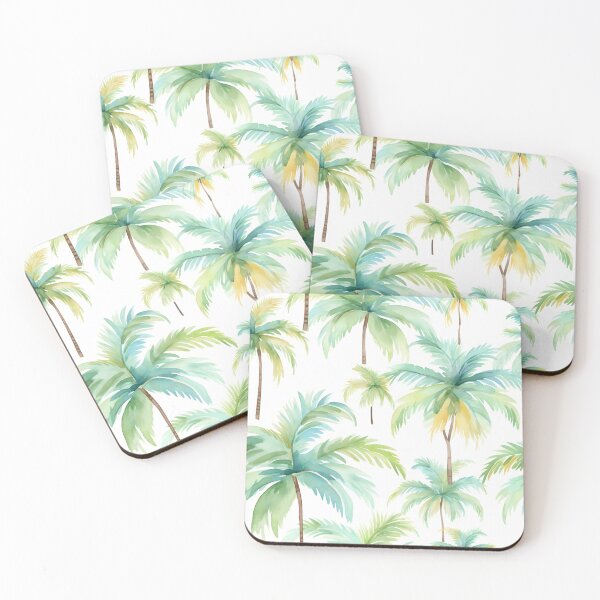 Item preview, Watercolor palm tree pattern print designed and sold by dcrc.