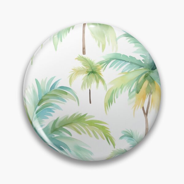 Item preview, Watercolor palm tree pattern print designed and sold by dcrc.