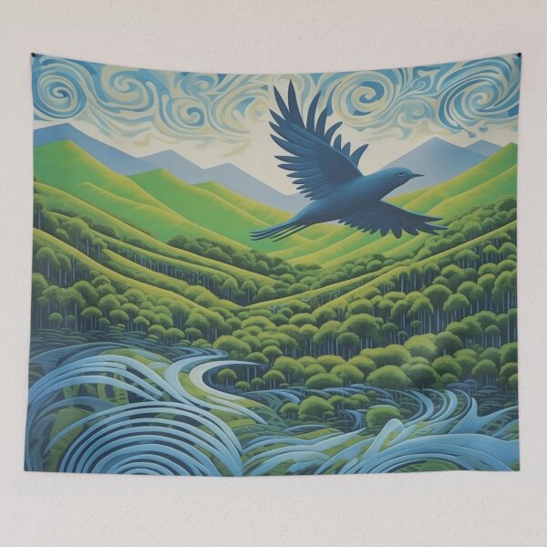 Item preview, New Zealand in blue and green. (3) designed and sold by ArtbyJanineTate.