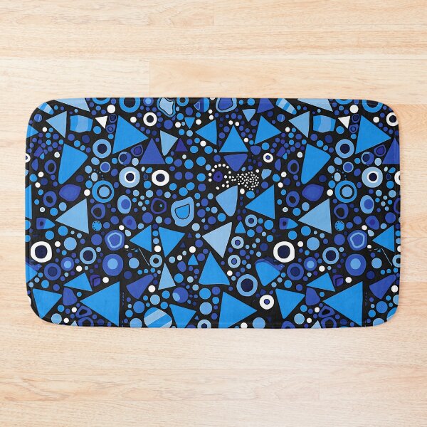 Item preview,  Blue and Black Shapes Abstract Pattern  designed and sold by palaco210.