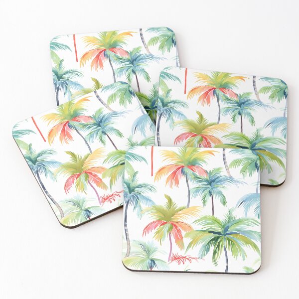 Item preview, Watercolor palm tree pattern print designed and sold by dcrc.