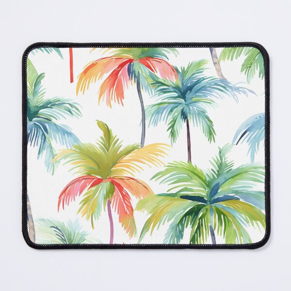 Item preview, Watercolor palm tree pattern print designed and sold by dcrc.