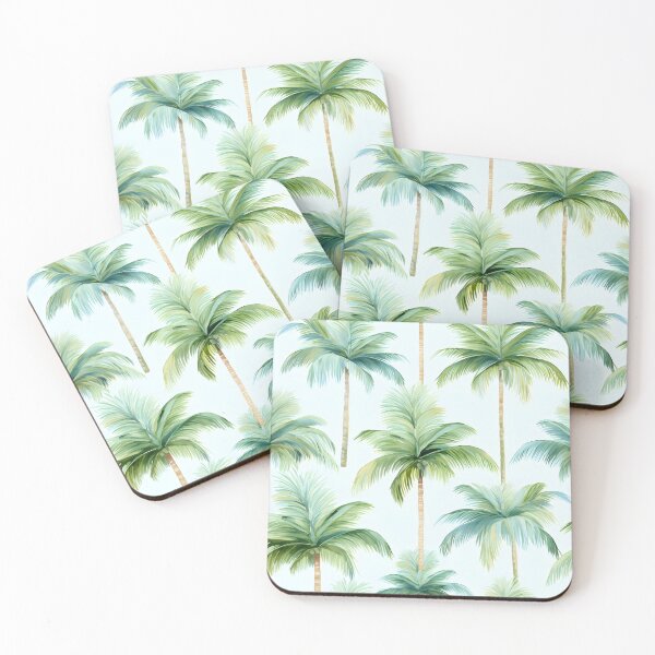Item preview, watercolor palm tree pattern print designed and sold by dcrc.