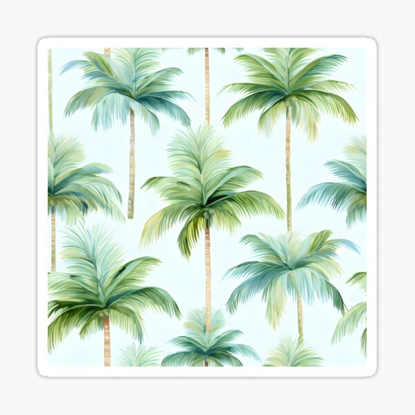 Vista previa del artículo con la obra «estampado de patrón de palmera de acuarela», diseñado y vendido por dcrc.