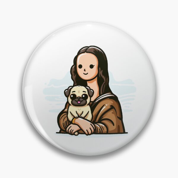 Aperçu de l'œuvre Monalisa avec carlin créée et vendue par LemuellTrends.