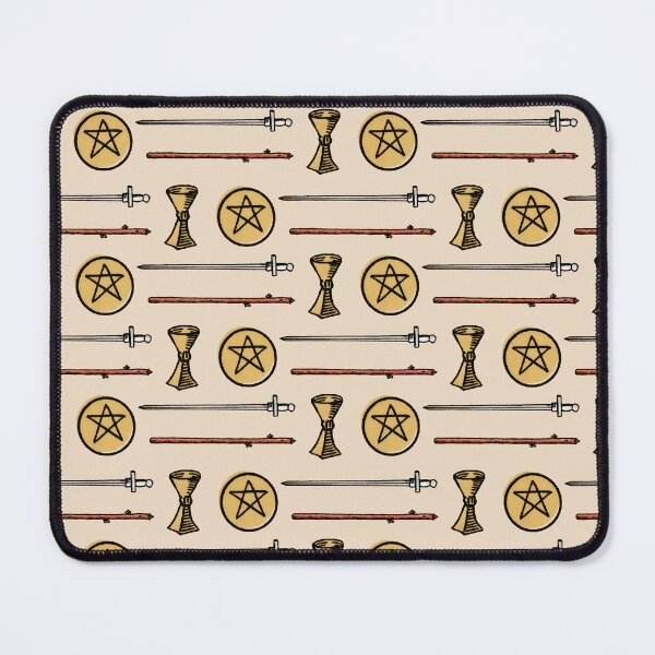 Item preview, Tarot Elements - Beige Tarot Pattern - Goth Beige - Tarot Print designed and sold by DreamersPlan.
