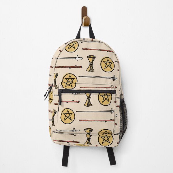 Artikelvorschau, Tarot-Elemente – Beige Tarot-Muster – Goth Beige – Tarot-Druck entworfen und verkauft von DreamersPlan.