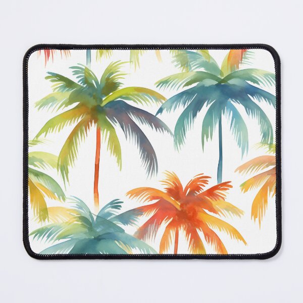 Item preview, watercolor palm tree pattern print designed and sold by dcrc.
