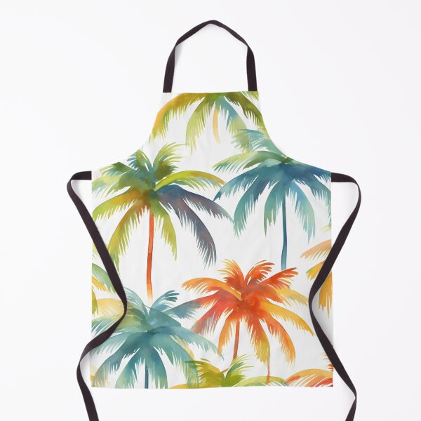 Item preview, watercolor palm tree pattern print designed and sold by dcrc.