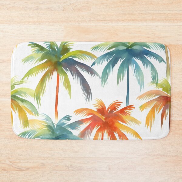 Item preview, watercolor palm tree pattern print designed and sold by dcrc.