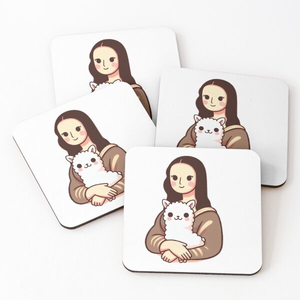 Aperçu de l'œuvre Monalisa avec lama créée et vendue par LemuellTrends.
