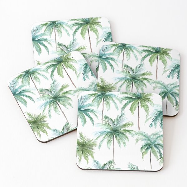 Item preview, watercolor palm tree pattern print designed and sold by dcrc.