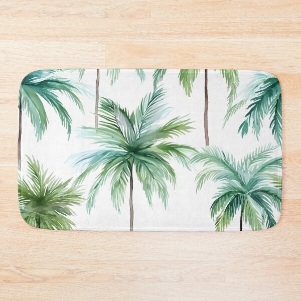 Item preview, watercolor palm tree pattern print designed and sold by dcrc.