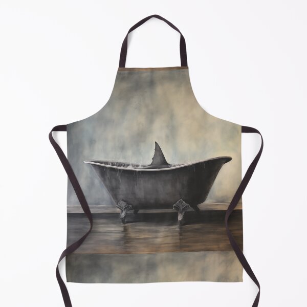 Item preview, Shark taking a bath in clawfoot tub designed and sold by Shelly Little.