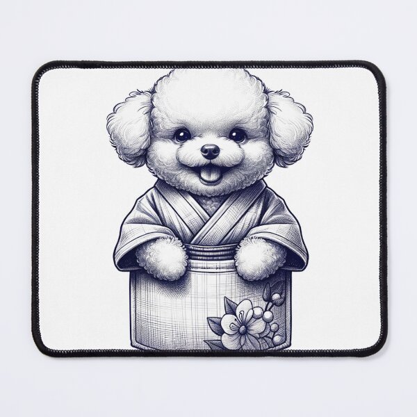 Item preview, Cute Toy Poodle Wearing a Kimono designed and sold by toypoodlemom.