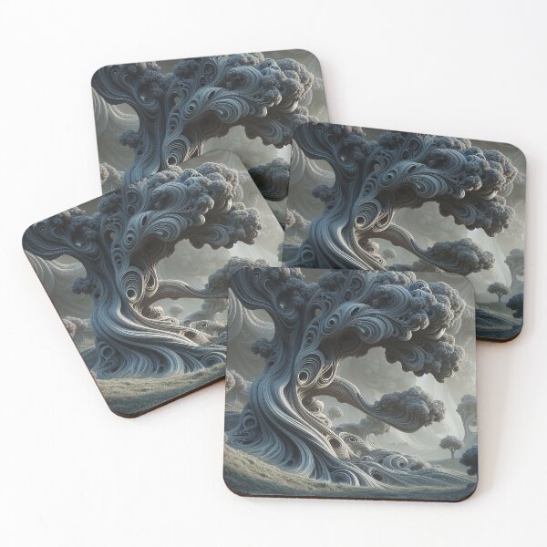 Item preview, grey rococo trees designed and sold by Foxlindesigns.