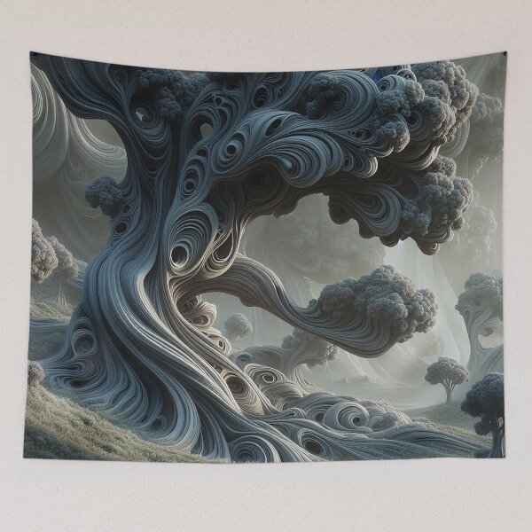 Aperçu de l'œuvre arbres rococo gris créée et vendue par Foxlindesigns.