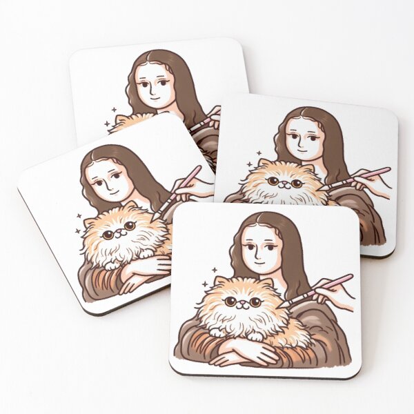 Aperçu de l'œuvre Monalisa avec chat créée et vendue par LemuellTrends.