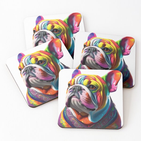 Item preview, Technicolor French bulldog designed and sold by PrintsBySarahB.