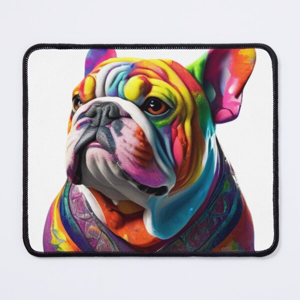 Item preview, Technicolor French bulldog designed and sold by PrintsBySarahB.