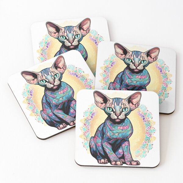 Item preview, Technicolor sphinx cat art designed and sold by PrintsBySarahB.