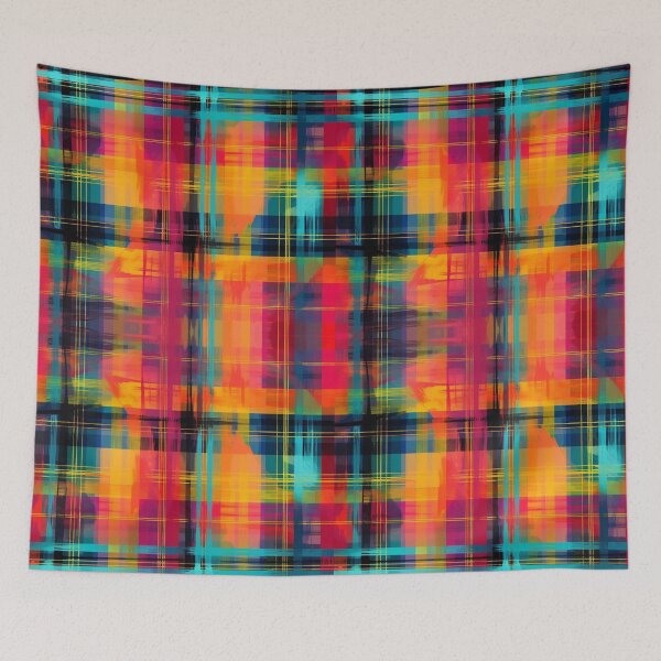 Item preview, Bright Vibrant Colourful Plaid Pattern designed and sold by GoeCentric.