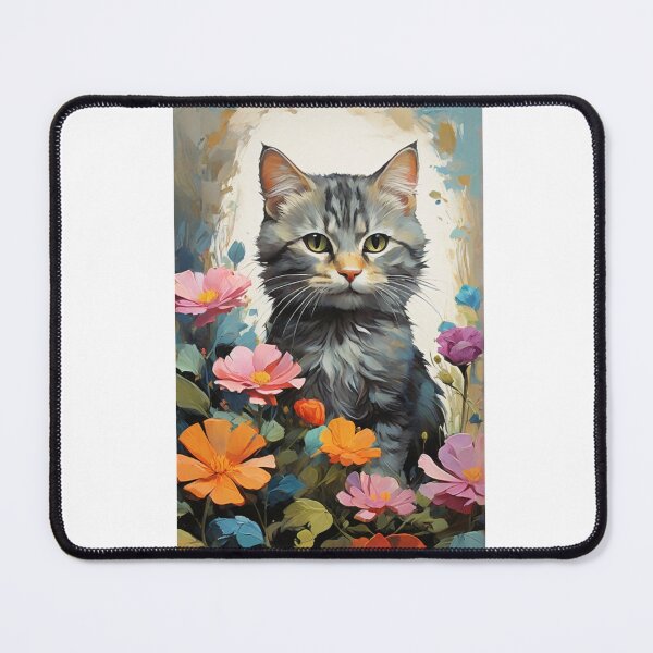Item preview, Whimsical Feline in a Floral Wonderland designed and sold by Buzzenon.
