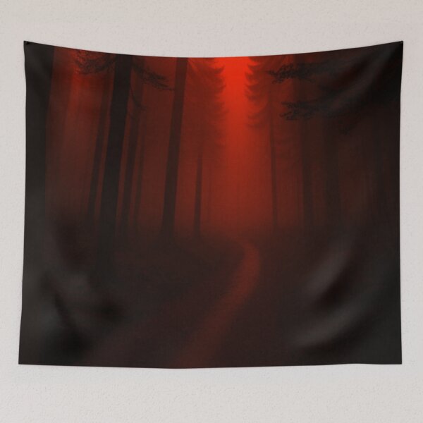 Item preview, Haunted Red Trail In the Woods designed and sold by TheDarkWardrobe.