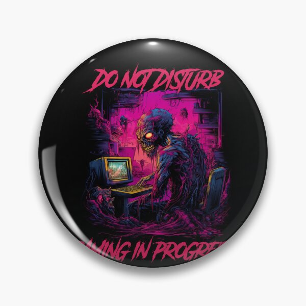 Item preview, Do not disturb, gaming in progress - synthwave cyberpunk designed and sold by GlitchGrotesque.