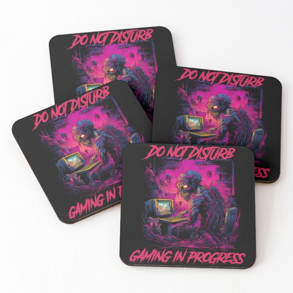 Item preview, Do not disturb, gaming in progress - synthwave cyberpunk designed and sold by GlitchGrotesque.