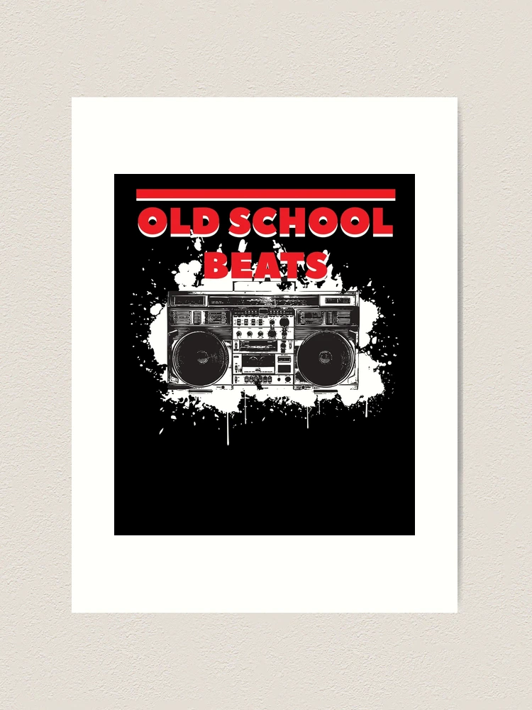 Old School Beats Cool Boombox Retro Hip Hop Rap Music