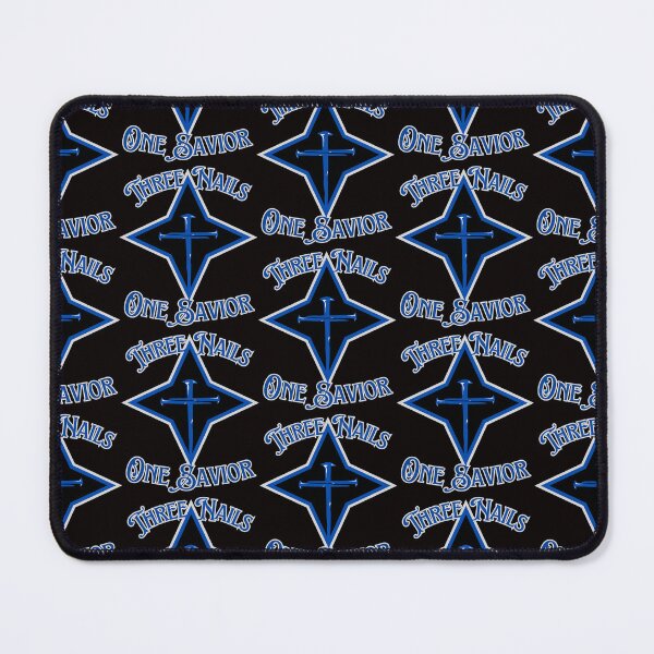 Item preview, Three Nails One Savior (blue) designed and sold by Tripp Art Studio.