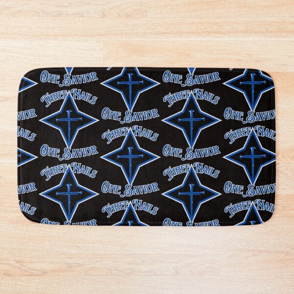 Item preview, Three Nails One Savior (blue) designed and sold by Tripp Art Studio.