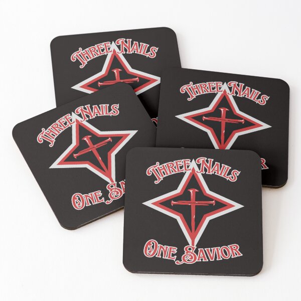 Item preview, Three Nails One Savior (red) designed and sold by Tripp Art Studio.