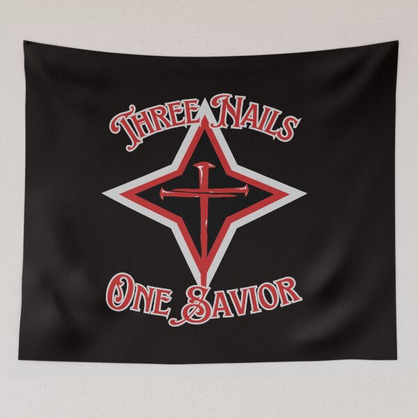 Item preview, Three Nails One Savior (red) designed and sold by Tripp Art Studio.