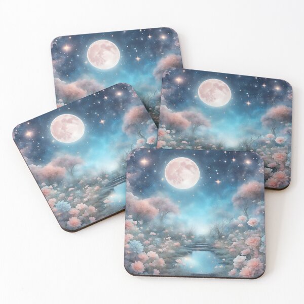 Item preview, Azure Moon Serenity: Celestial Gardens of Inner Peace designed and sold by Celestial Charm Co.