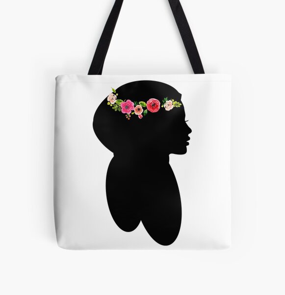 Hijabi Silhouette All Over Print Tote Bag