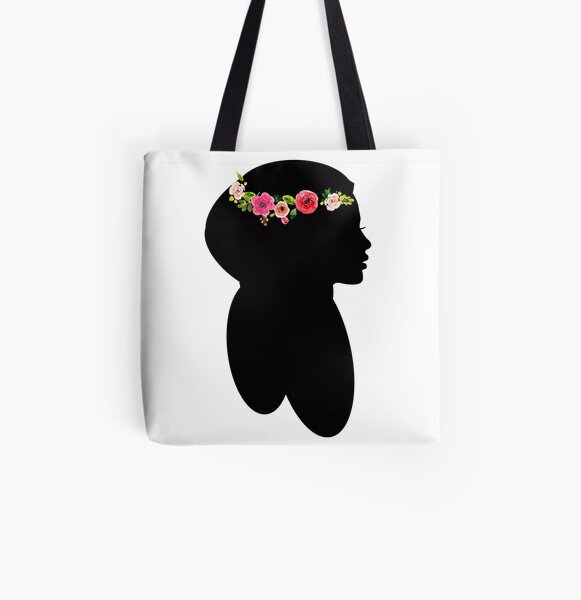 Hijabi Silhouette All Over Print Tote Bag