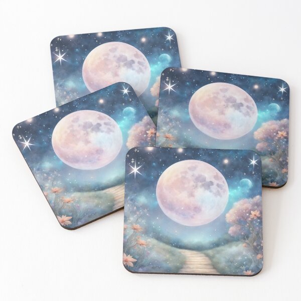 Item preview, Azure Moon Serenity: Celestial Gardens of Inner Peace designed and sold by Celestial Charm Co.