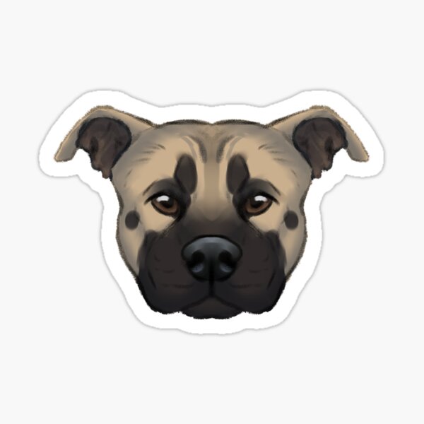 buckskin/black mask pit head